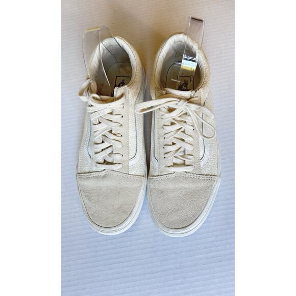 Size 7.5 - VANS Men’s Old Skool Casual Sneakers Textile/Suede Cream - Picture 3 of 16